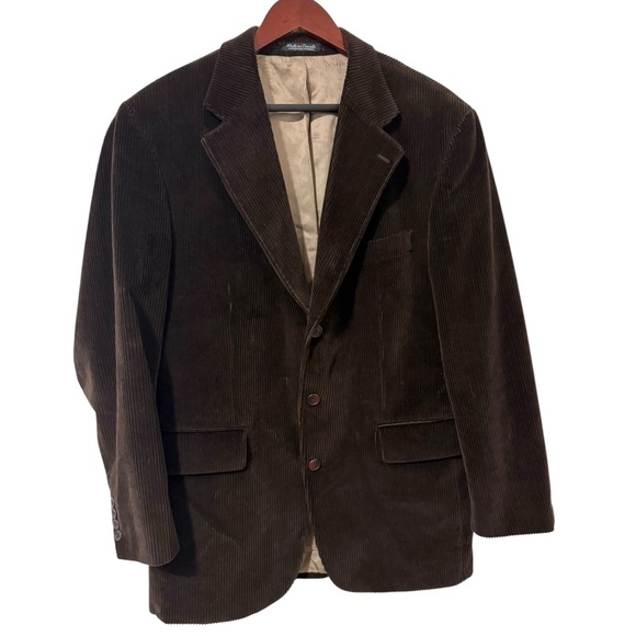 Ralph Lauren Men’s Brown Corduroy Blazer Sport Coat 42R Made in Canada - Picture 2 of 10